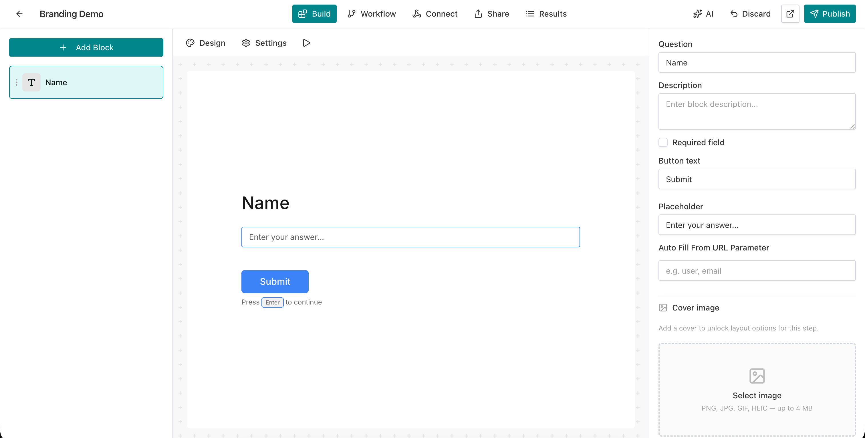 AntForms form builder default view