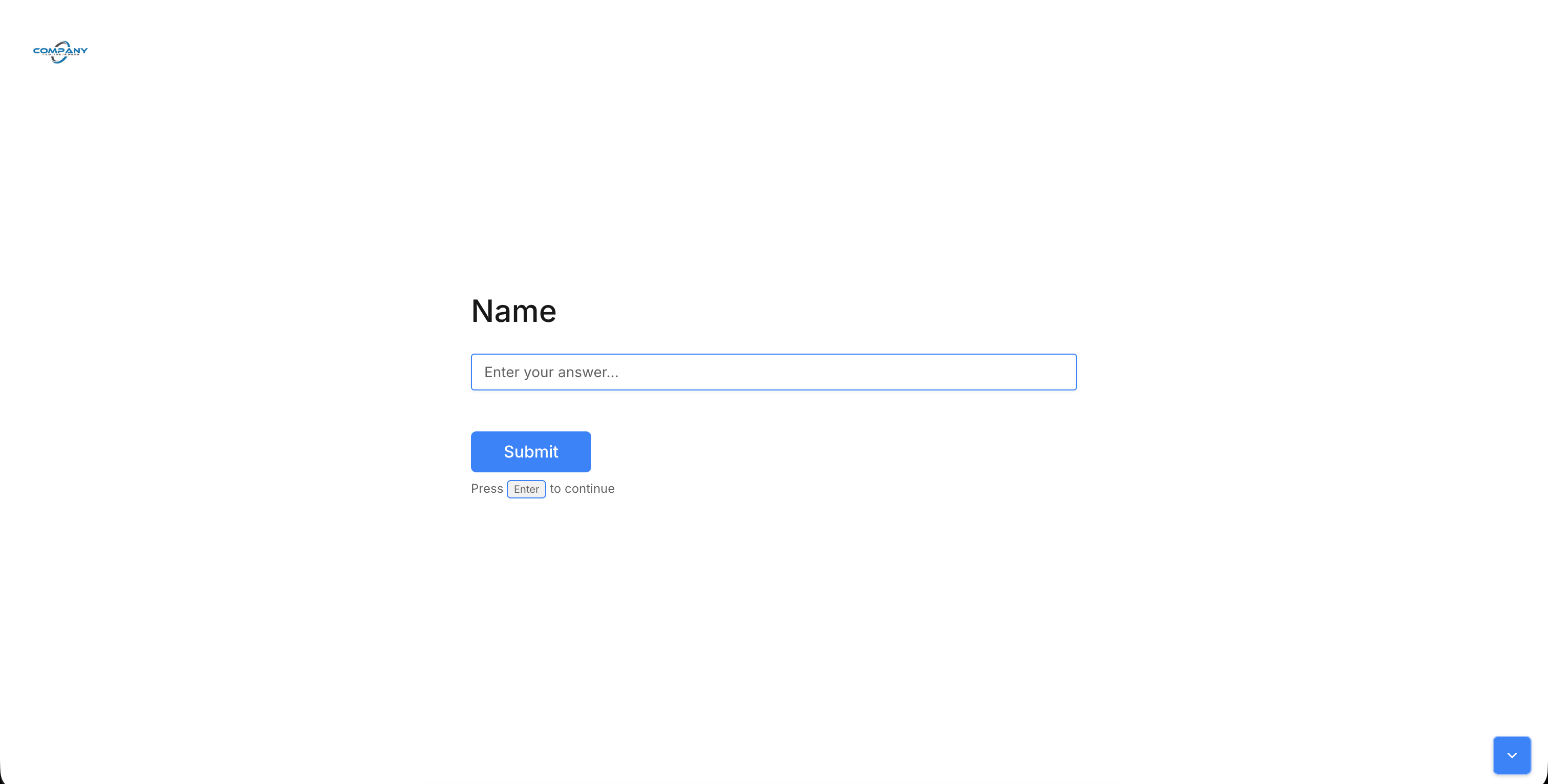 Branded form as respondents see it